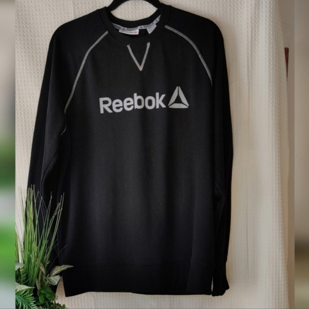 Reebok Men's Black Pullover Sweatshirt Size Medium
